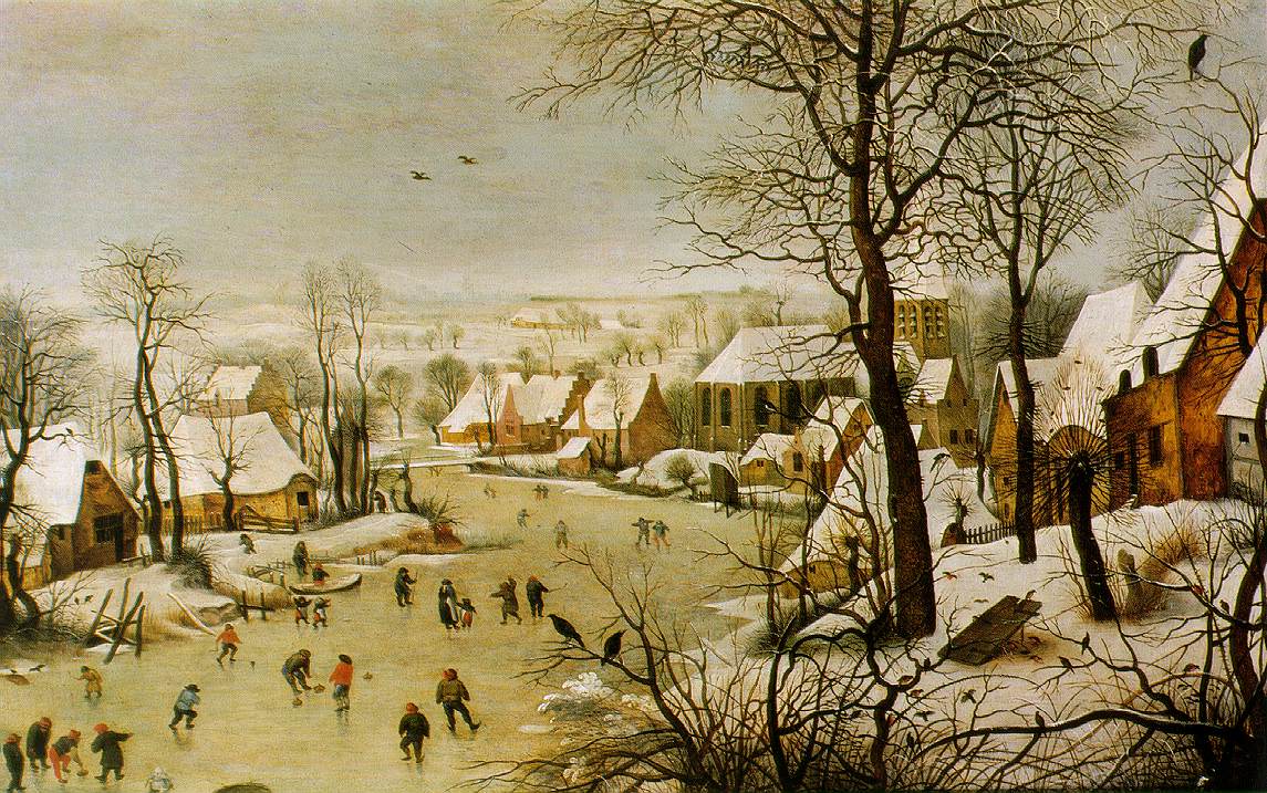 Winter Landscape with a Bird Trap (1565)