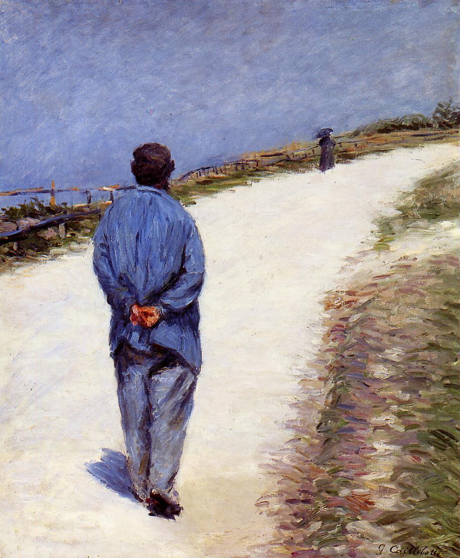 Père Magloire sur la route entre Saint-Clair et Etretat (1884)