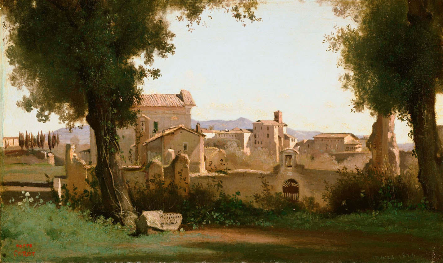 Vue depuis les jardins Farnèse (1826)