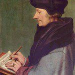 Erasmus of Rotterdam writing (1523)