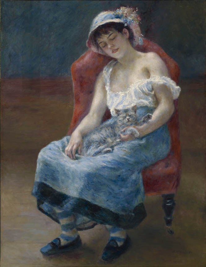 Jeune fille endormie au chat (1880)
