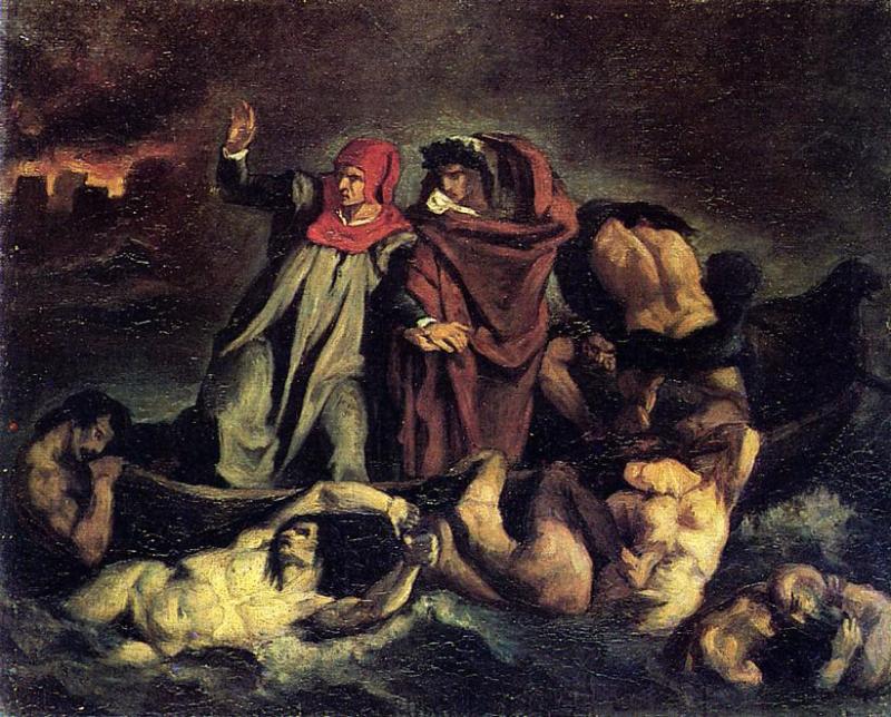 La Barque de Dante, d'après Delacroix (c. 1855)