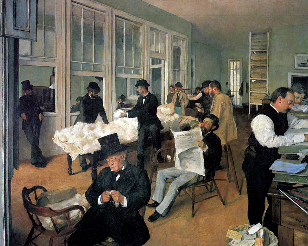 Le Bureau de coton à La Nouvelle-Orléans (1873)