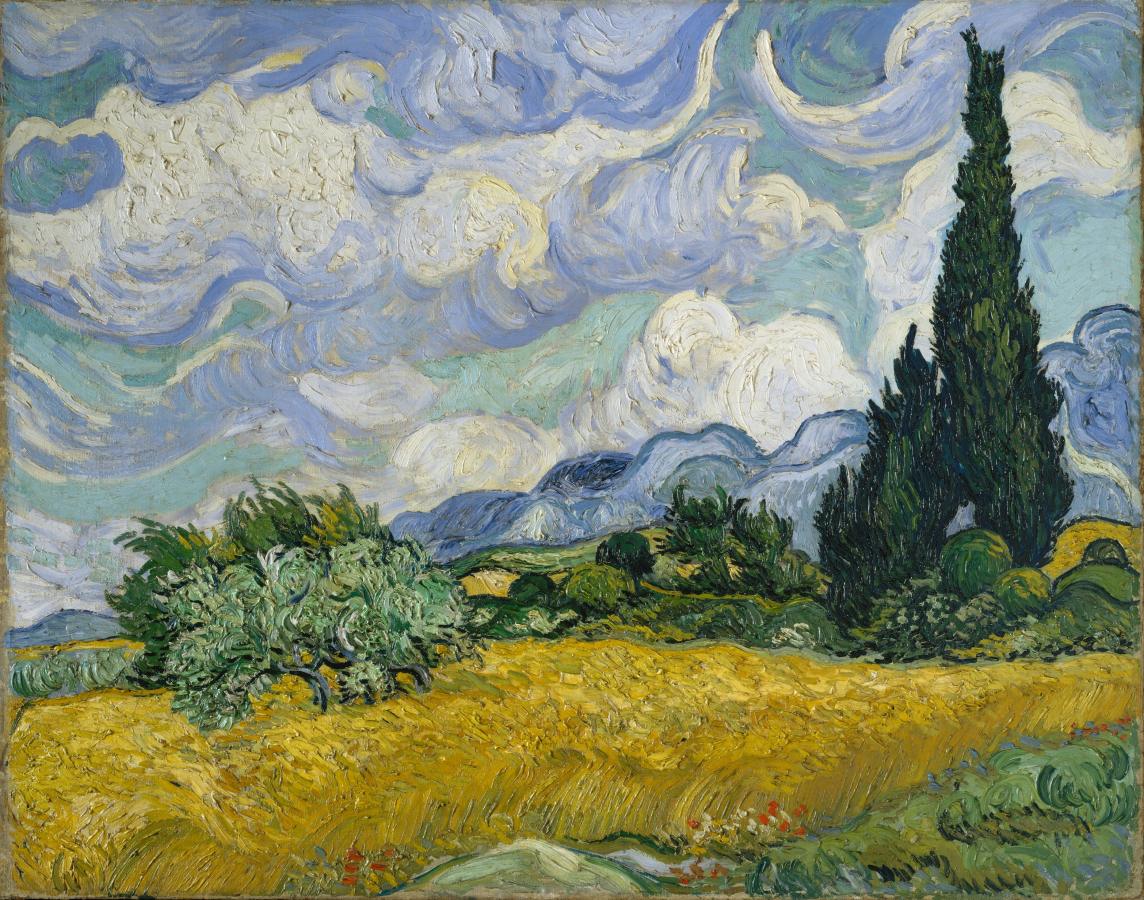 Wheat Field with Cypresses (1889-F 717, JH 1756)