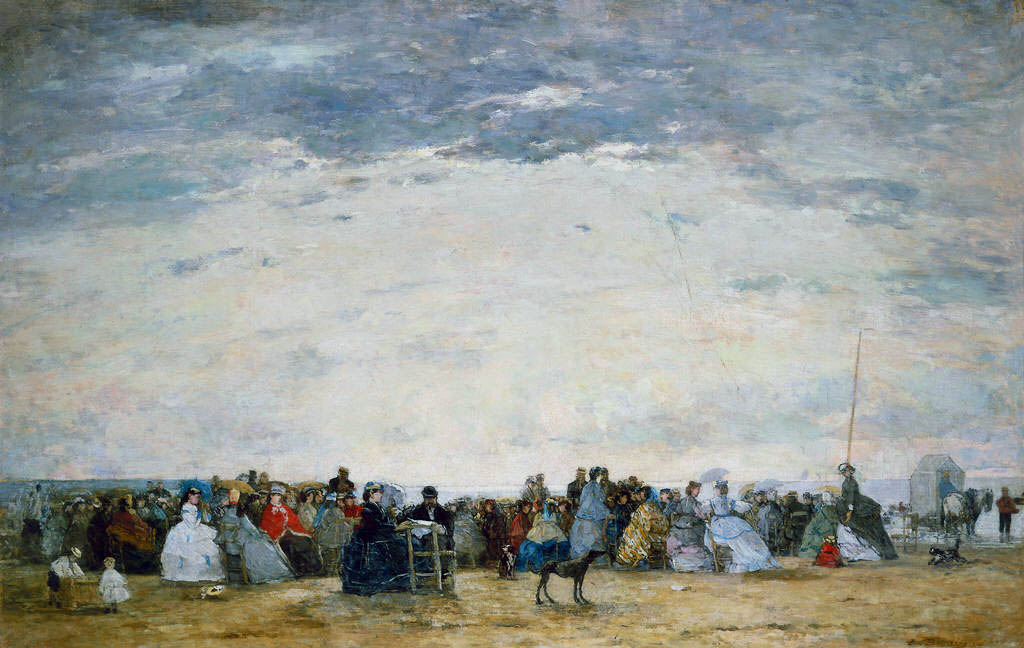 Les vacanciers sur la plage à Trouville (1864)