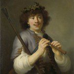 Rembrandt as Shepherd with Staff and Flute (1636)