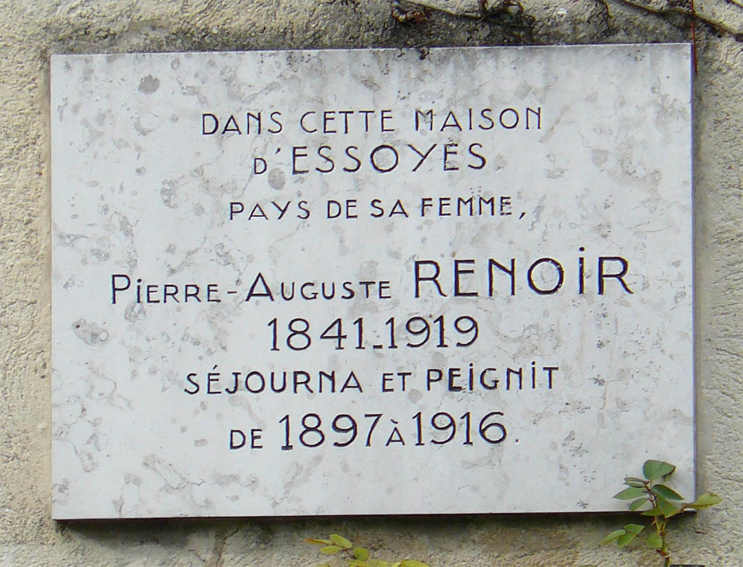 Maison de Renoir à Essoyes (plaque)