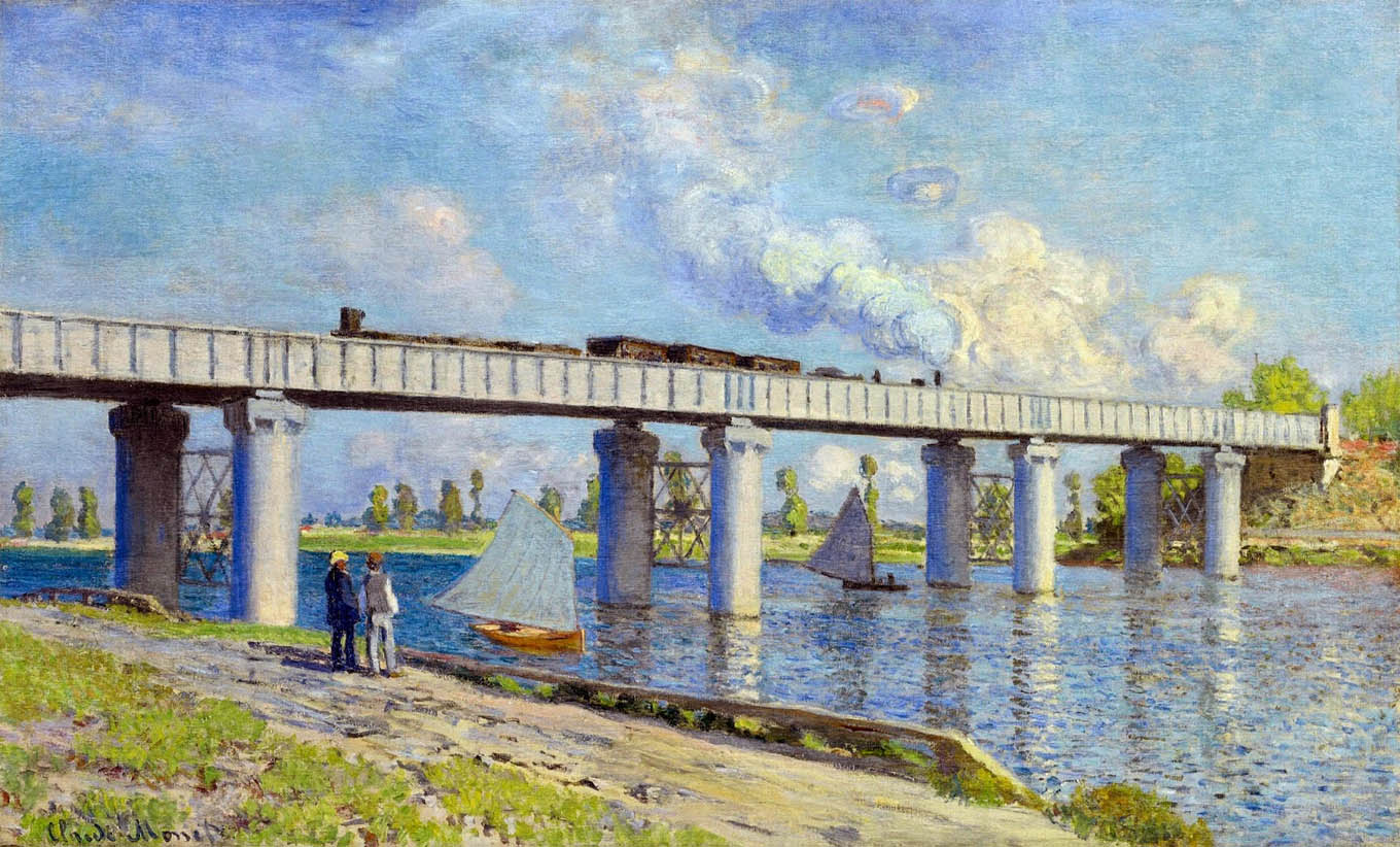 Le pont de chemin der fer à Argenteuil (1873)