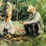 Eugène Manet et sa fille dans le jardin de Bougival (1883)