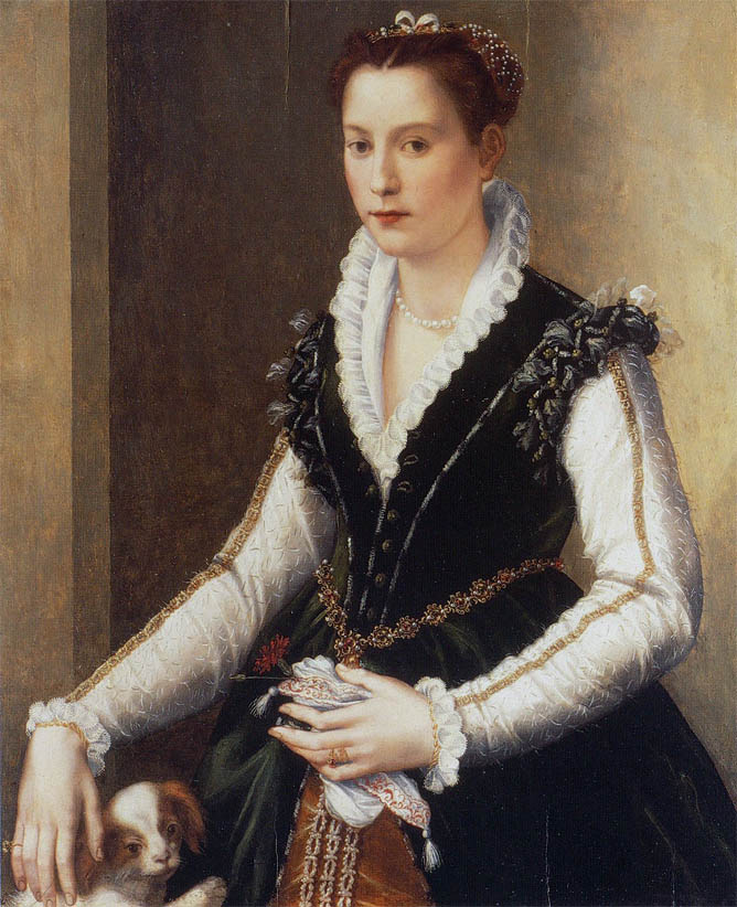 Isabella de' Medici Orsini con un cane (early 1560s)