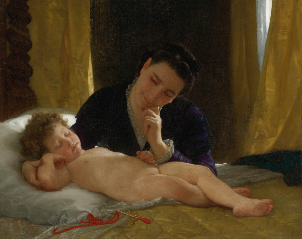 Jeune mère contemplant son enfant (1871)